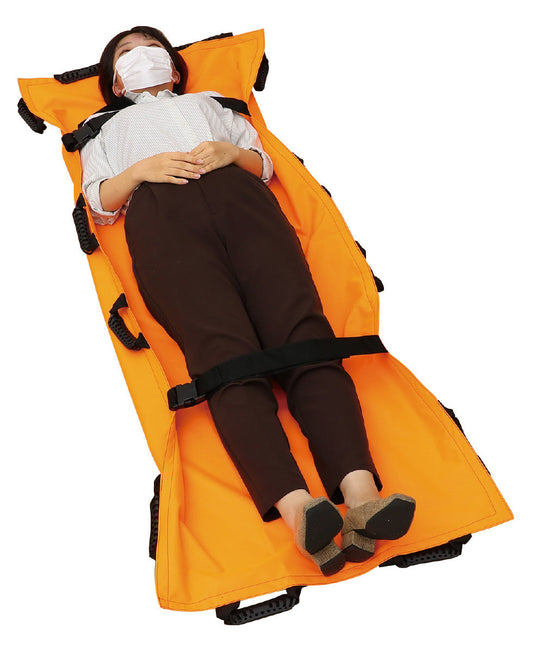 布製防災担架(ｵﾚﾝｼﾞ)